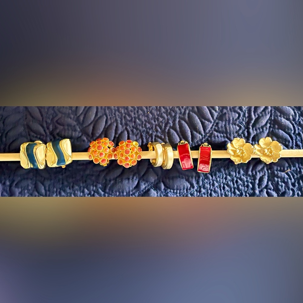 5 pair clip earring bundle